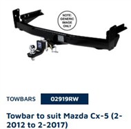(107431) 02919RW Mazda CX-5  Class 4 Towbar
