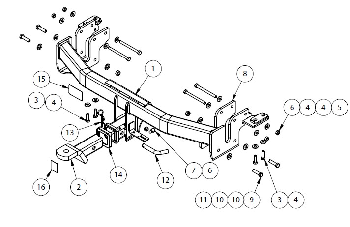 (107550) 03038RW Mitsubishi Outlander  Class 4 Towbar
