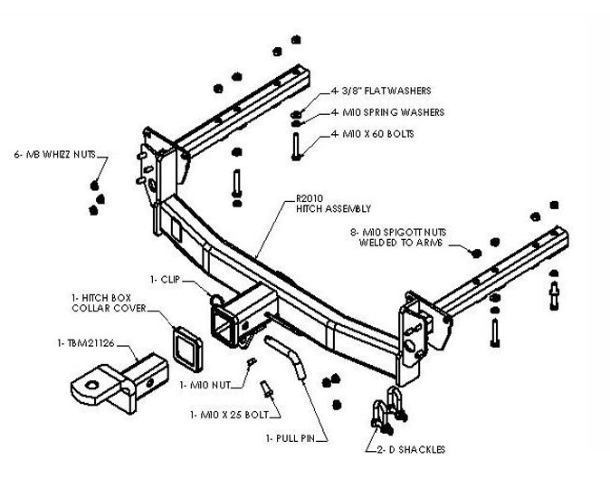 (106530) 02010RW Subaru Outback / Libertyl Class 4 Towbar