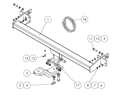 (108070) 02753W Renault RX4  Class 2 Towbar