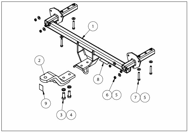 (108248) 02978W Subaru Impreza  Class 2 Towbar