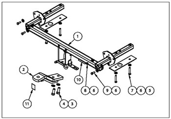 (108259) 02989W Subaru Impreza  Class 2 Towbar
