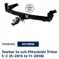 (107629) 03119RW Mitsubishi Triton  Class 4 Towbar