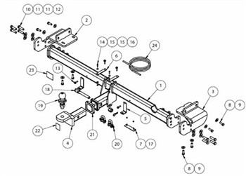 (107667) 03157RW Hyundai Tucson Class 4 Towbar