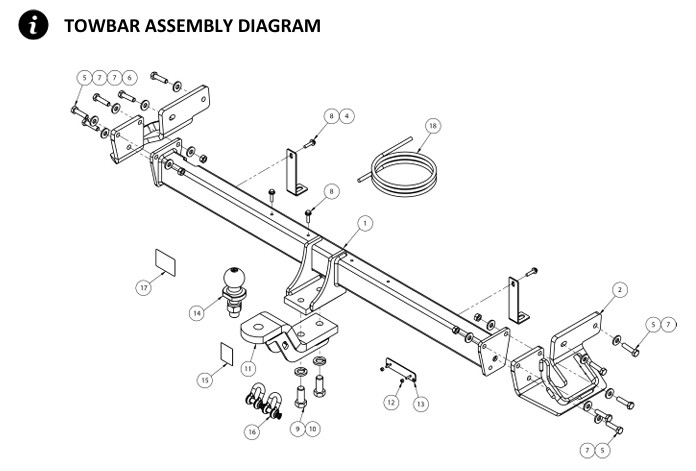 (103056) 03256W KIA Cerato Class 2 Towbar