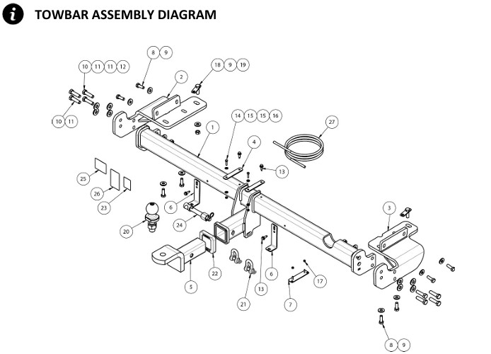 (105578) 03308RW Hyundai Tuscon Class 4 Towbar